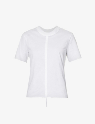 SERIENUMERICA: Short-sleeved round-neck stretch-cotton T-shirt