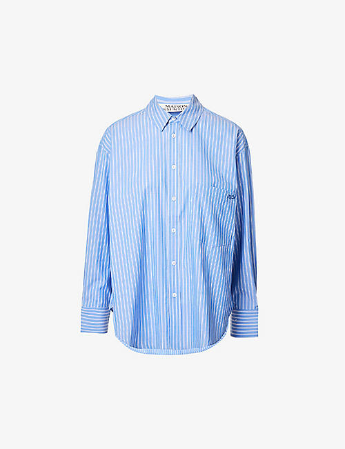 MAISON ESSENTIELE: Resort striped cotton-poplin shirt