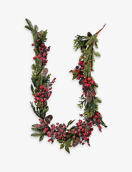 SELFRIDGES EDIT: Mixed berries and cone-embellished Christmas garland 180cm
