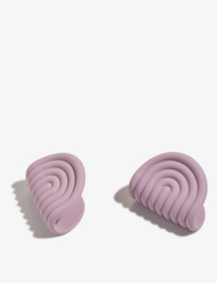 Our Place Lavender Textured Curved-design Wrap-around Silicone Hot Grips