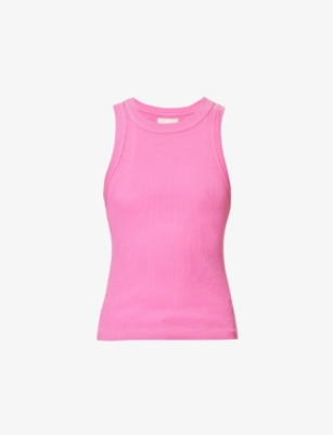 CITIZENS OF HUMANITY CITIZENS OF HUMANITY WOMEN'S ALVA (BRIGHT MD PINK) ISABEL SLEEVELESS ORGANIC-COTTON BLEND TOP,67564423