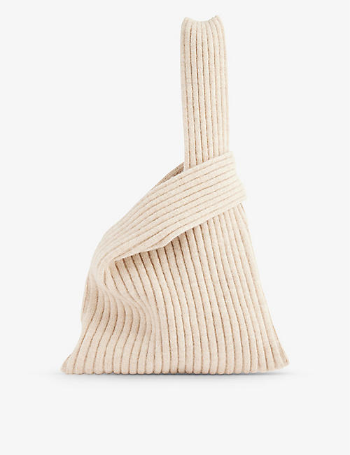 LAUREN MANOOGIAN: Brushed-texture alpaca wool-blend tote bag