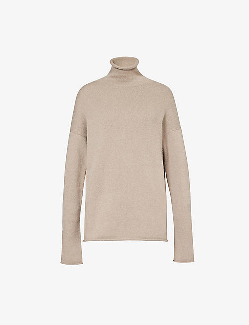 LAUREN MANOOGIAN: Funnel-neck long-sleeved alpaca and cashmere-blend knitted jumper