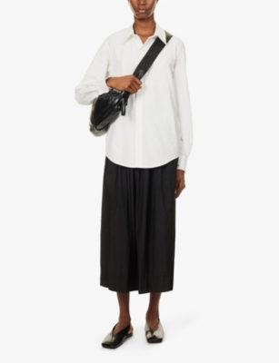 Shop Lauren Manoogian Women's White Patti Long-sleeved Cotton Shirt