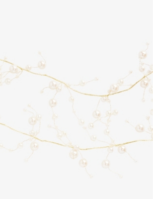 SELFRIDGES EDIT: Faux-pearl plastic Christmas decoration 6ft
