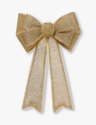 SELFRIDGES EDIT: Light-up bow-shaped PVC Christmas decoration 60cm x 40cm