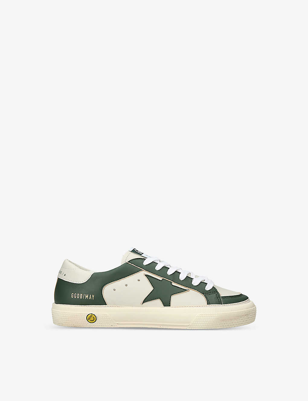 Golden Goose Girls Green Kids May Panelled Leather Low-top Trainers 6 Months-5 Years