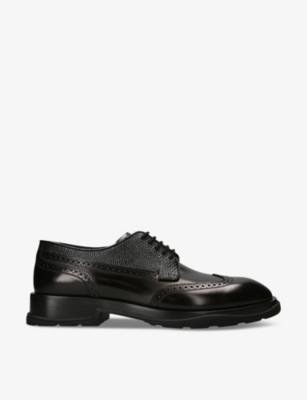 Alexander Mcqueen Alexander Mc Queen Textured Derby Shoes In Black
