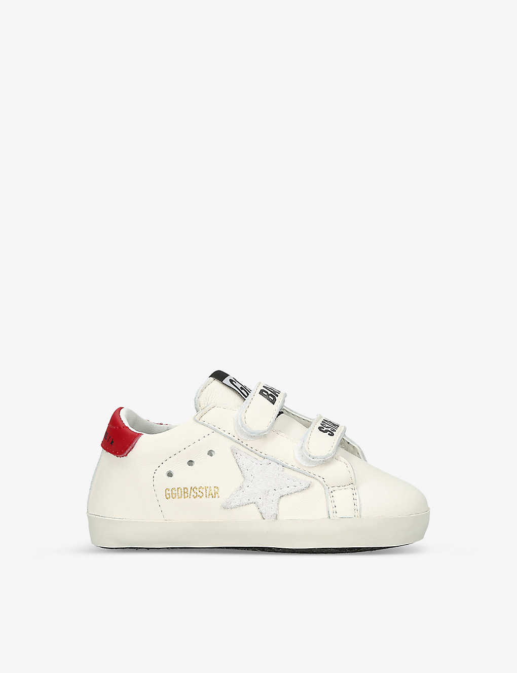 Golden Goose Kids' Baby School Logo-print Leather Low-top Trainers 0-6 Months In White