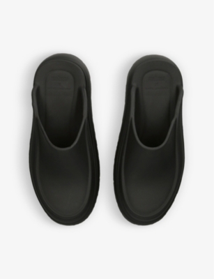 Shop Melissa Women's Black X Marc Jacobs Clog Chunky-sole Pvc Platform Sliders