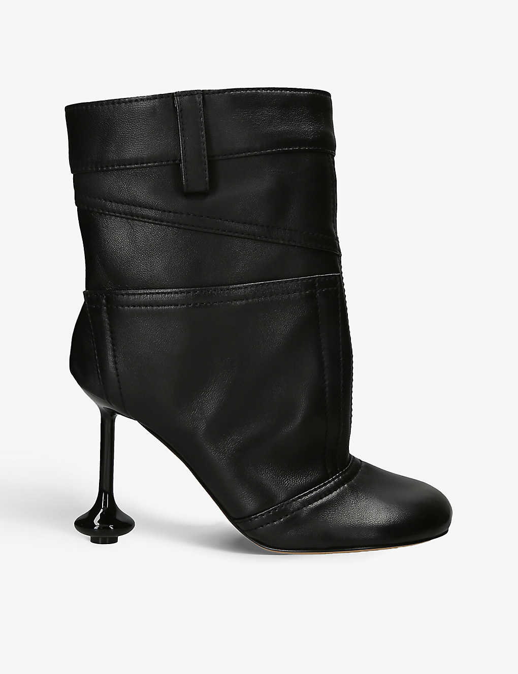 Shop Loewe Women's Black Toy Trouser-design Leather Heeled Boots
