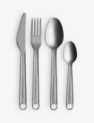 ALESSI: Conversational Objects 4-piece stainless-steel cutlery set