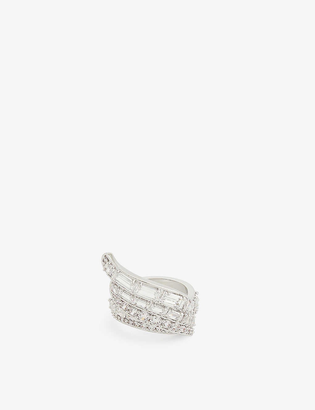Swarovski Womens White Winged Rhodium-plated And Zirconia Ring