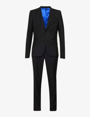 PAUL SMITH PAUL SMITH MENS BLACK SOHO-FIT WOOL TRAVEL SUIT,67585213