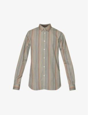 PAUL SMITH: Artist Stripe patterned regular-fit cotton-poplin shirt