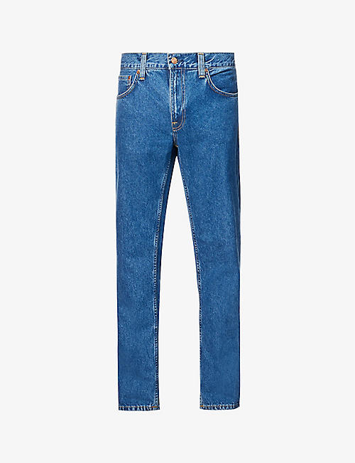 NUDIE JEANS: Gritty Jackson regular-fit straight-leg recycled-cotton denim jeans