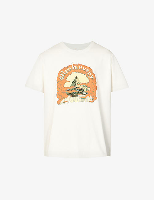 NUDIE JEANS: Roy Every Mountain graphic-print relaxed-fit cotton-jersey T-shirt