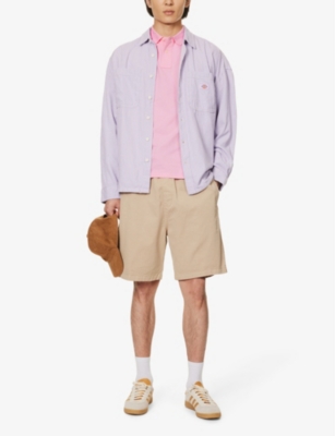 POLO RALPH LAUREN: Short-sleeved logo-embroidered custom-fit cotton-piqué polo shirt