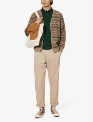 POLO RALPH LAUREN: Short-sleeved logo-embroidered custom-fit cotton-piqué polo shirt