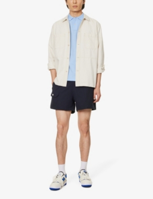 POLO RALPH LAUREN: Short-sleeved logo-embroidered custom-fit cotton-piqué polo shirt