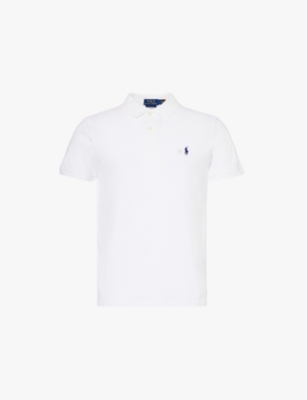 Polo Ralph Lauren Slim-fit Cotton-pique Polo Shirt In White