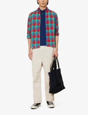 POLO RALPH LAUREN: Short-sleeved logo-embroidered slim-fit cotton-piqué polo shirt