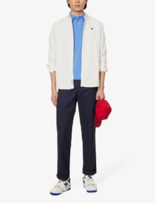 POLO RALPH LAUREN: Short-sleeved logo-embroidered slim-fit cotton-piqué polo shirt