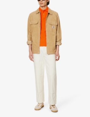 POLO RALPH LAUREN: Short-sleeved logo-embroidered slim-fit cotton-piqué polo shirt