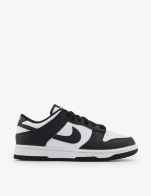 Nike Womens White Black Dunk Low Leather Low-top Trainers