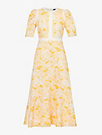 ME AND EM: Floral-print short-sleeved cotton maxi dress