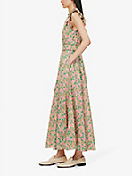 ME AND EM: Floral-print ruffle-trim cotton maxi dress