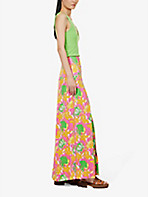 ME AND EM: Magnolia floral-pattern recycled-polyester maxi skirt