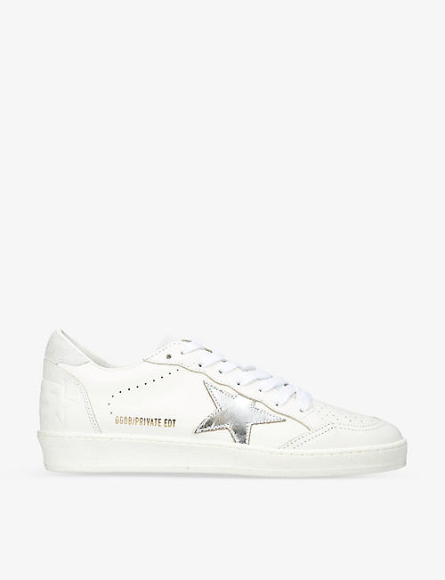 GOLDEN GOOSE: Exclusive Men's Ball Star star-patch leather low-top trainers