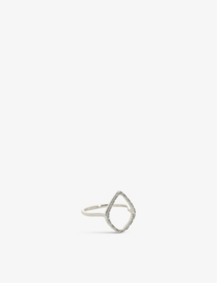MONICA VINADER: Riva recycled-sterling silver and 0.045ct diamond ring