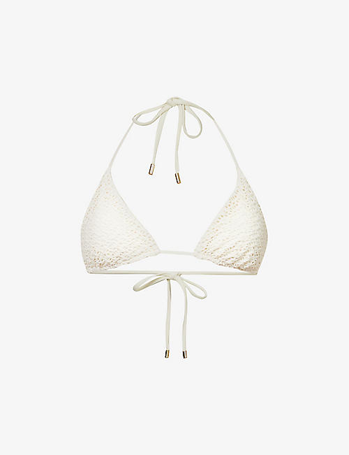 MONDAY SWIMWEAR: Palma textured triangle bikini top