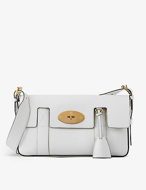 MULBERRY: East West Bayswater grained-leather shoulder bag