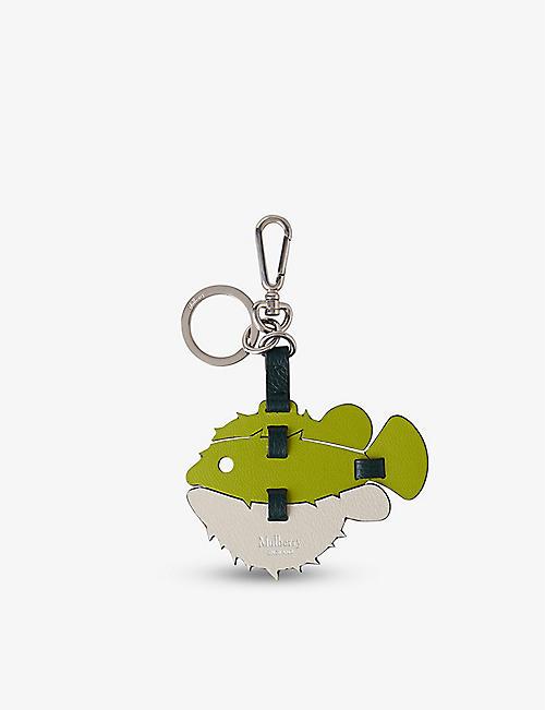 MULBERRY: Puffer Fish Puzzle leather keyring