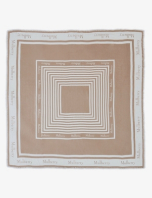 Square 140 modal and cashmere-blend scarf