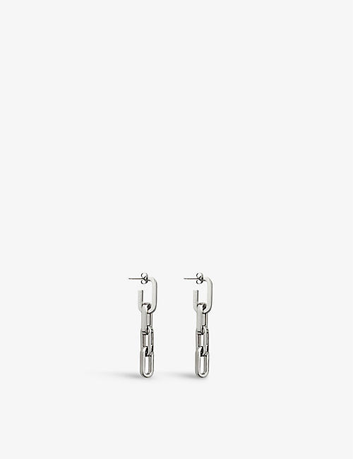 MULBERRY: Softie silver-plated brass drop earrings