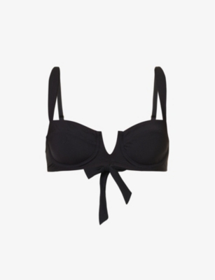Monday Swimwear Womens Black Rec Clovelly Balconette Bikini Top