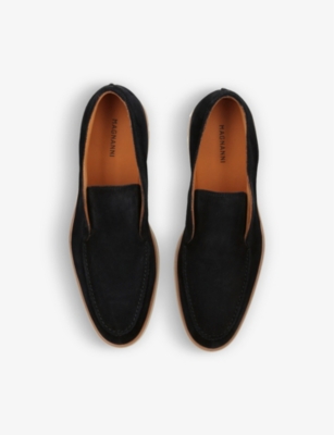 Shop Magnanni Men's Vy Paraiso Tonal-stitching Suede Mid-top Loafers In Navy