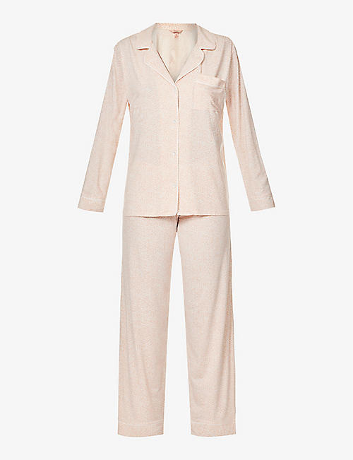 EBERJEY: Gisele patterned stretch-jersey pyjamas