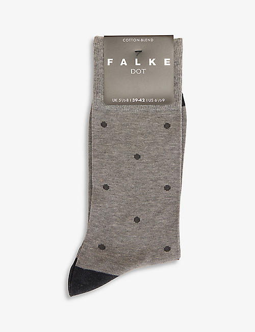 FALKE: Dot-print cotton-blend socks