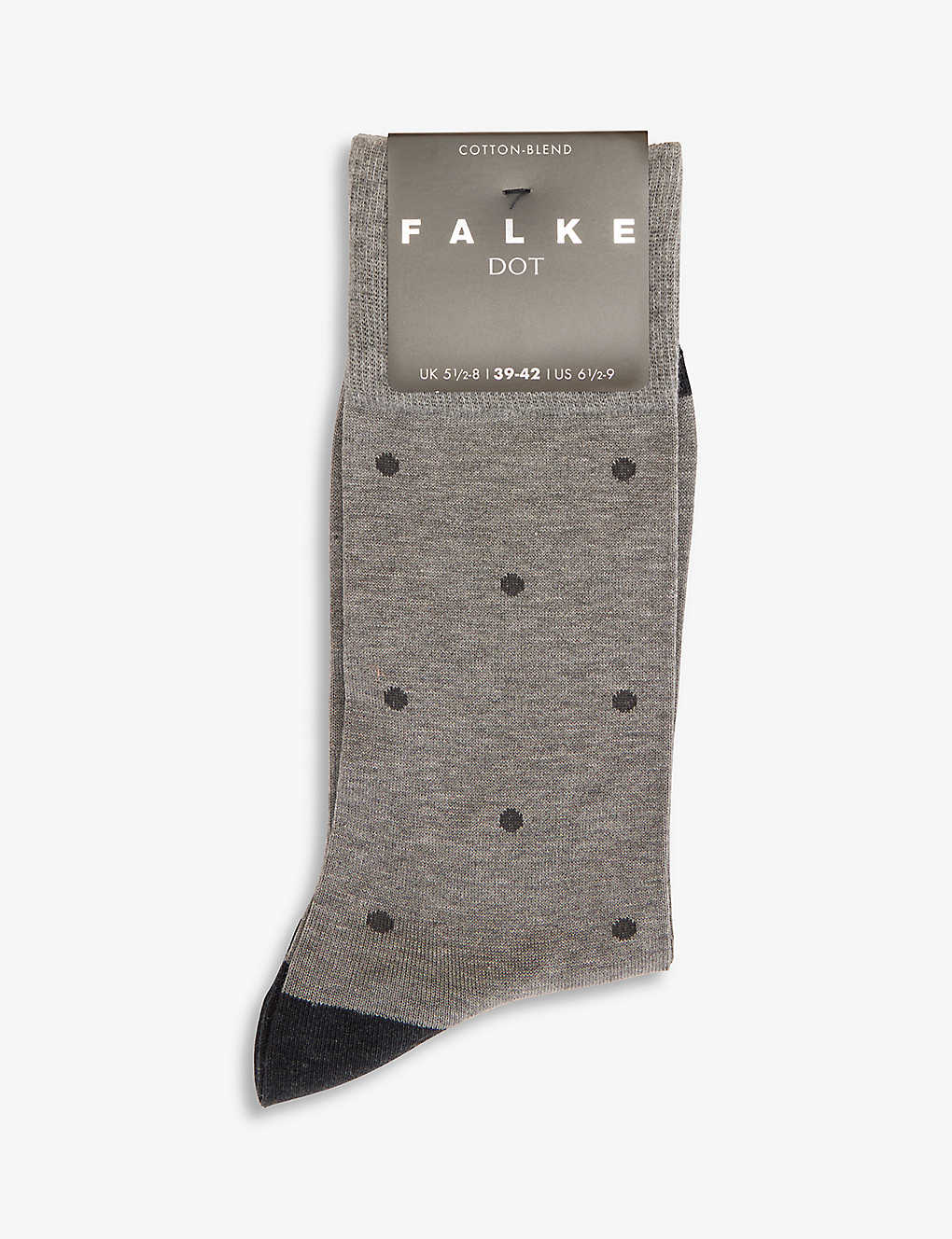Falke Mens Steel Mel Dot-print Cotton-blend Socks