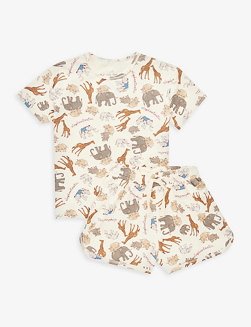 KONGES SLOJD: Graphic-pattern regular-fit stretch-organic cotton two-piece set 9 months-3 years