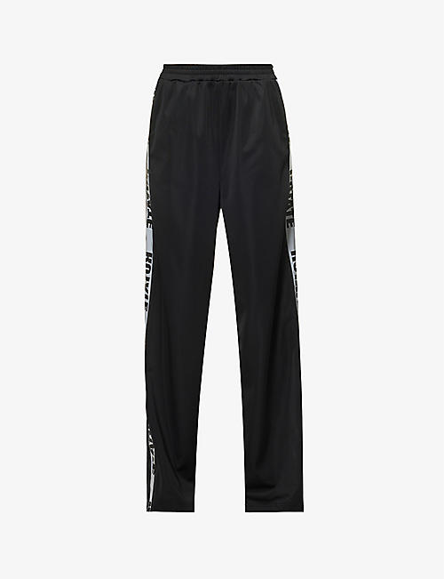 ROTATE SUNDAY: Reflective-trim drawstring-waist recycled-polyester jogging bottoms