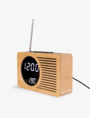 THE TECH BAR: Karlsson Retro Bamboo alarm clock radio