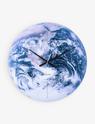 THE TECH BAR: Karlsson Large Earth glass wall clock