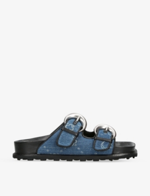 Marine Serre Moon Sandal In Denim