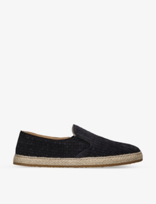 BRUNELLO CUCINELLI: Woven suede espadrilles